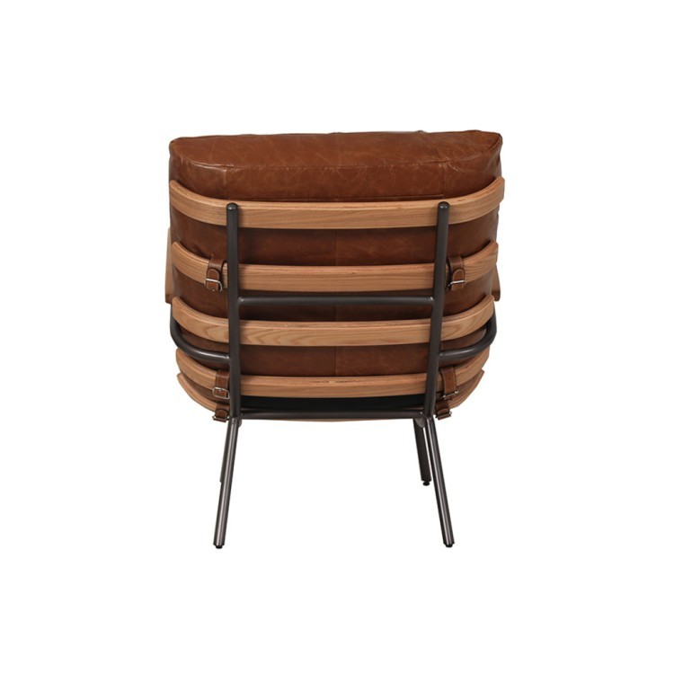 Полукресло C0340-1D/B65#, Кожа, Cuba brown, ROOMERS FURNITURE Полукресло C0340-1D/B65#, Кожа, Cuba brown, ROOMERS FURNITURE