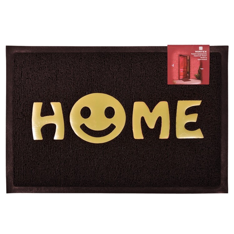 Коврик придверный пористый Vortex 40*60 Home коричневый 22405 (63185) Коврик придверный пористый Vortex 40*60 Home коричневый 22405 (63185)