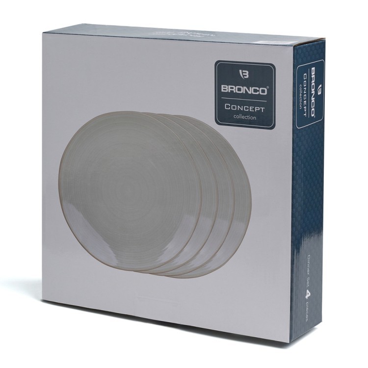 Набор тарелок обеденных bronco "concept" 4 шт. 27,5 см бежевый Bronco (576-1016)