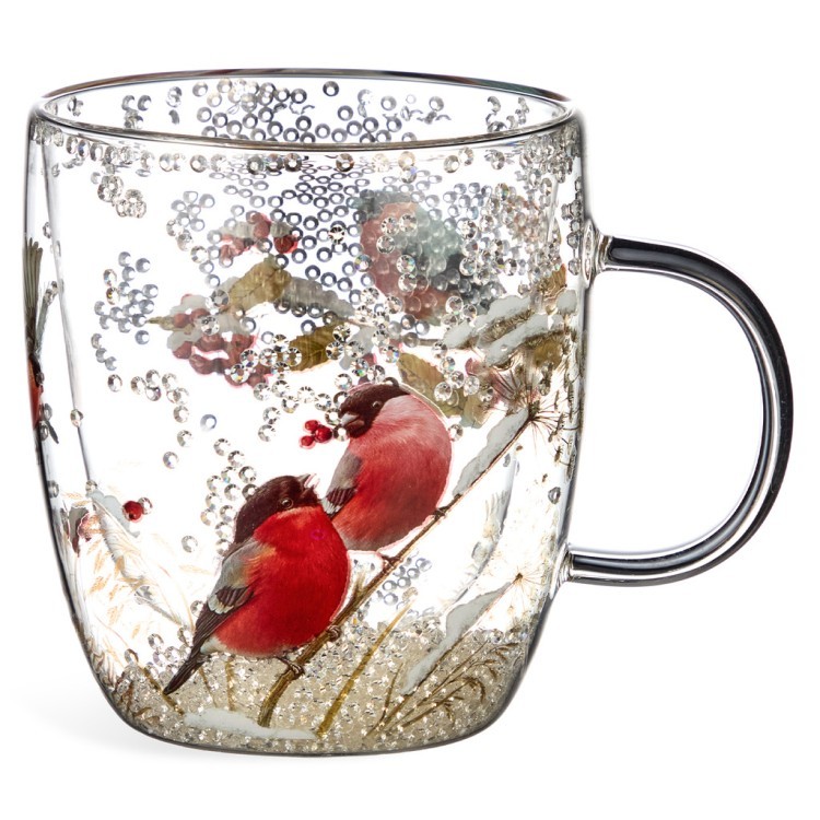 Кружка с двойными стенками "снегири" 410 мл Lefard (887-483)