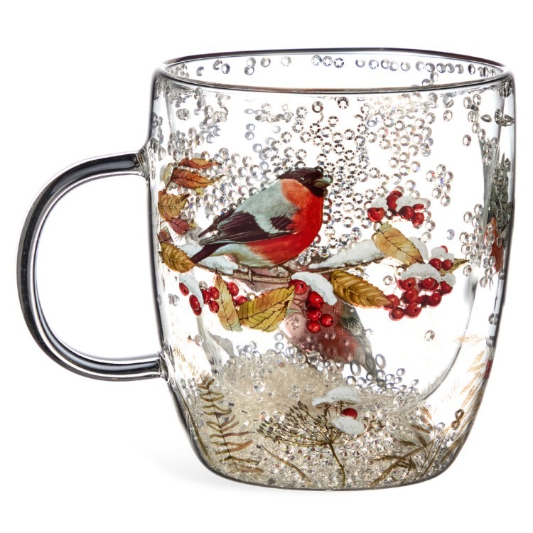 Кружка с двойными стенками "снегири" 410 мл Lefard (887-483)