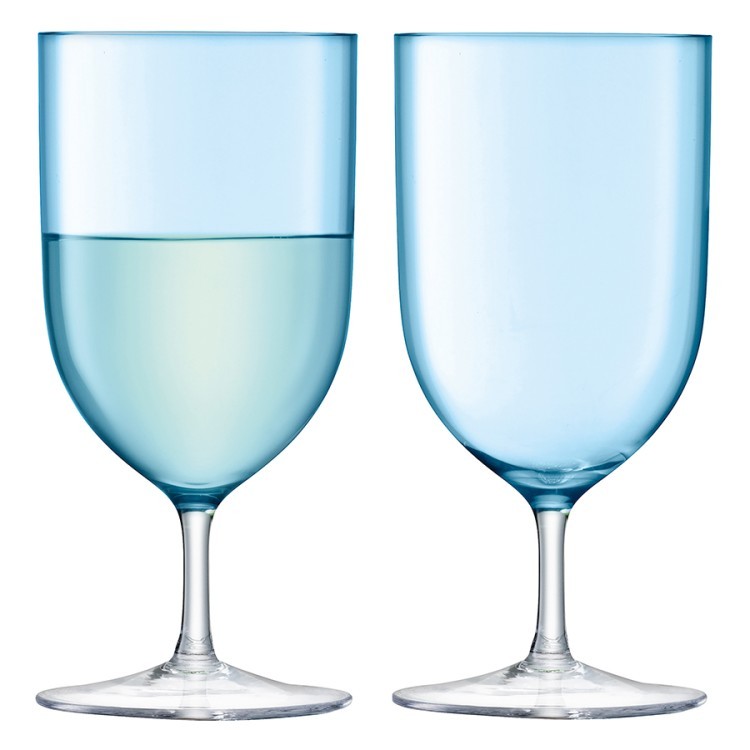 Набор из 2 бокалов для воды и вина hint 400 мл бирюзовый (61315)