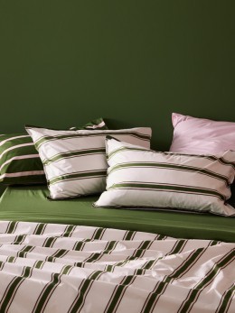 Простыня из перкаля травянисто-зеленого цвета цвета из коллекции stripes, 240х270см (80924)