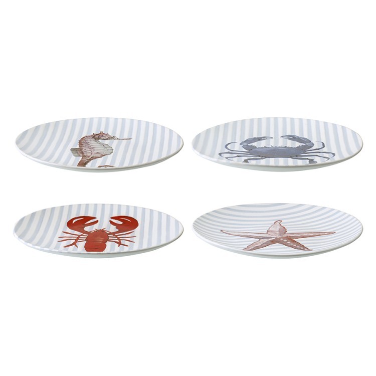 Набор из четырех тарелок aquarium из коллекции sea treasures, D21,5 см (78071)
