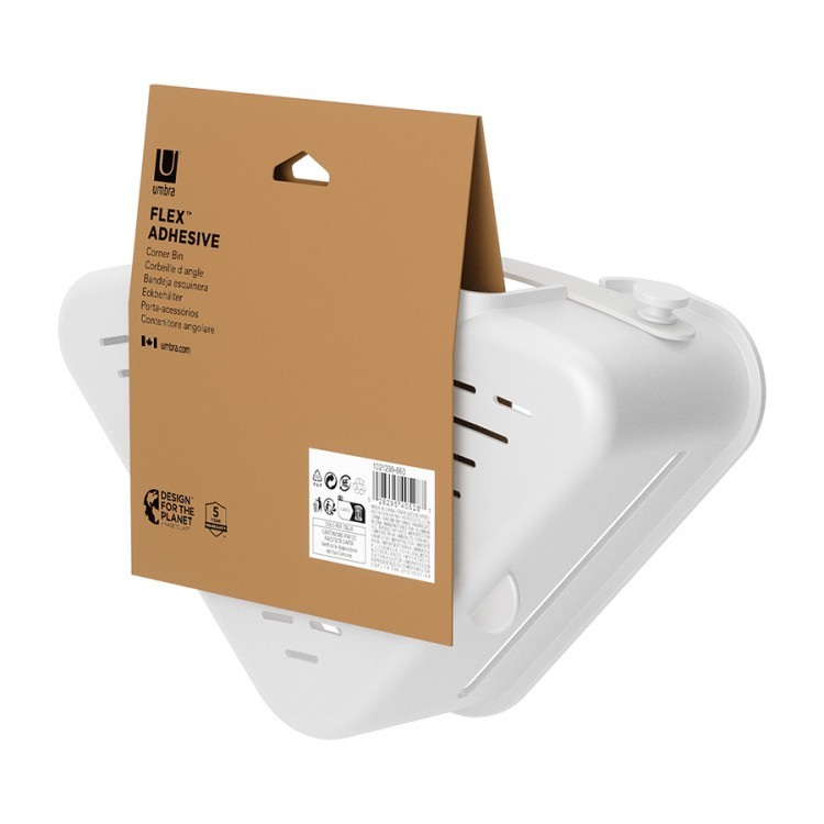 Органайзер для душа угловой flex adhesive, белый (77093)