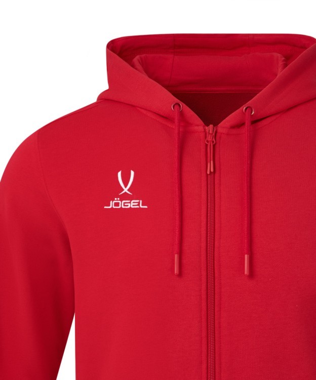 Флисовое худи на молнии JOGEL ESSENTIAL Cotton Fleece FZ Hoodie, красный (2122129)