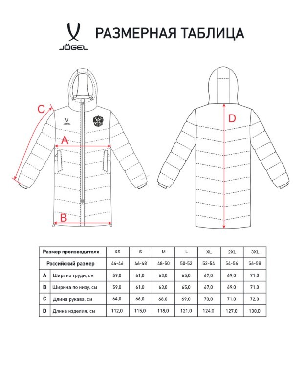 Пальто утепленное JOGEL NATIONAL PerFormPROOF Padded Coat, темно-синий (2111545)