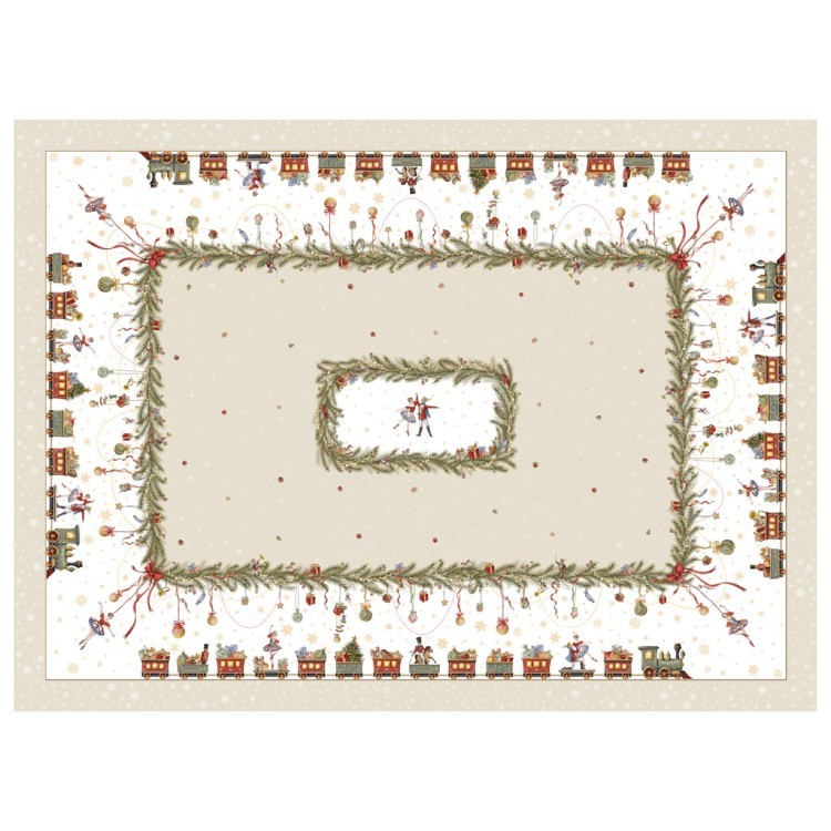 Скатерть  160х220 cm прямоугольная, "щелкунчик" цвет: бежевый, tm lefard, полиэстер 100% Lefard (986-002-20)