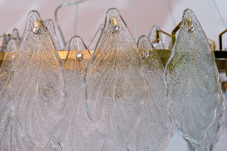 Люстра подвесная золото, стекло прозр. d80 (TT-00013751)