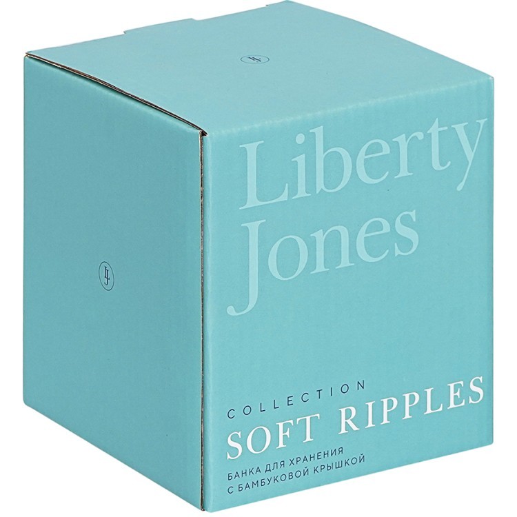Банка для хранения с крышкой из каучукового дерева soft ripples, dual glazing, 750 мл (75877)