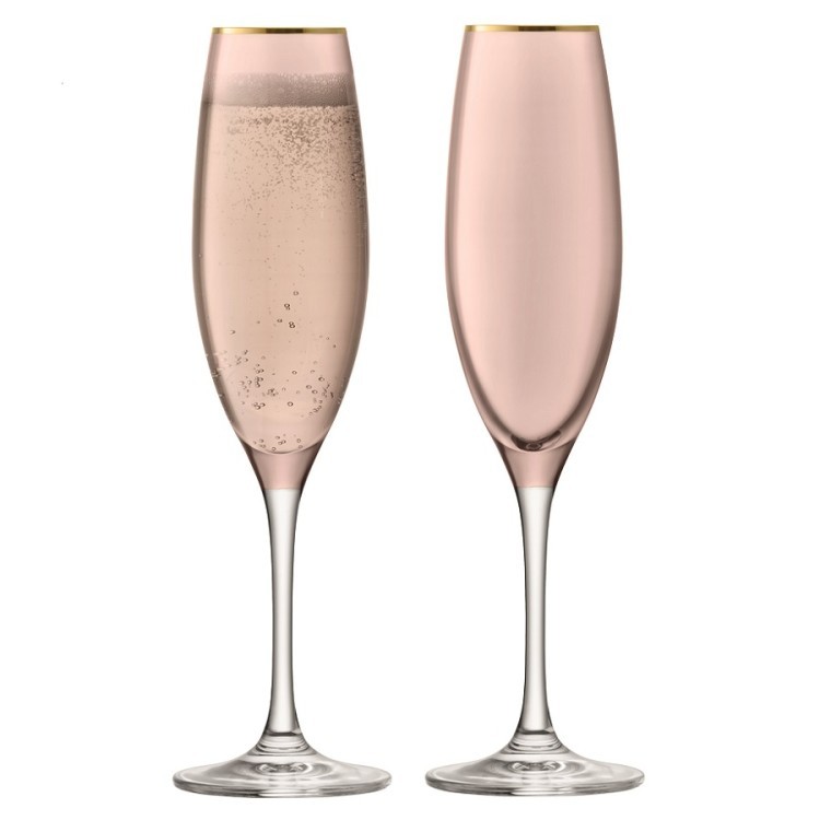 Набор из 2 бокалов флейт для шампанского sorbet 225 мл коричневый (62298)