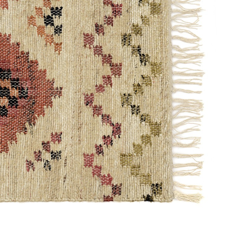 Ковер из джута и шерсти по мотивам башкирских орнаментов из коллекции cultural heritage, 120х180 см (78518)