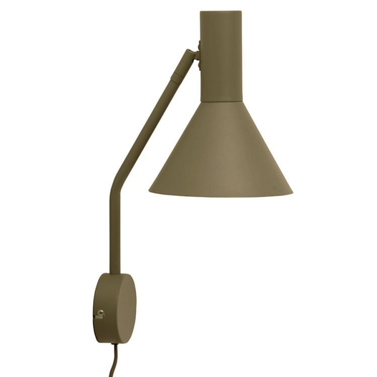 Лампа настенная lyss, 42хD18 см, оливковая матовая (72996)