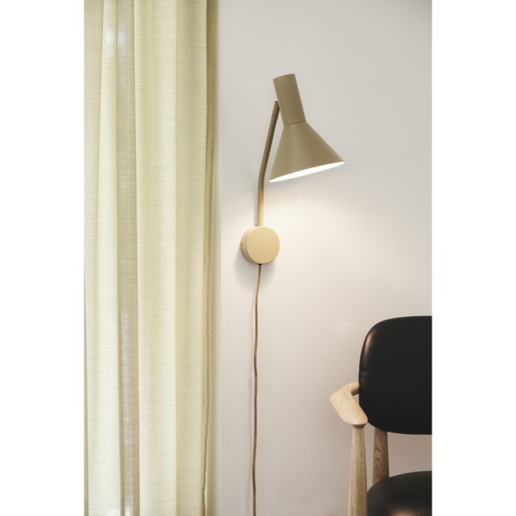 Лампа настенная lyss, 42хD18 см, оливковая матовая (72996)