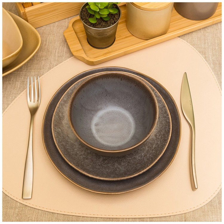 Салатник 630 мл коллекция "glaze collection" цвет:серый меланж мал. уп. = 6 шт мин. партия Lefard (191-225)
