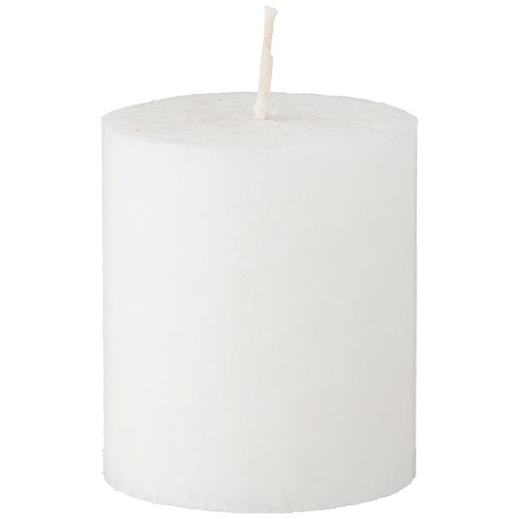 Свеча стеариновая столбик  eco white диаметр 6 см высота 8 см Adpal (348-793)