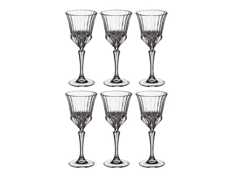 Набор бокалов для вина из 6 шт."адажио" 200 мл.высота=20 см. RCR (305-139)