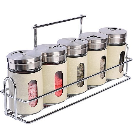 Набор для специй на подставке 6пр стекло/нерж (16 специй внутри) Mayer&Boch (40483)