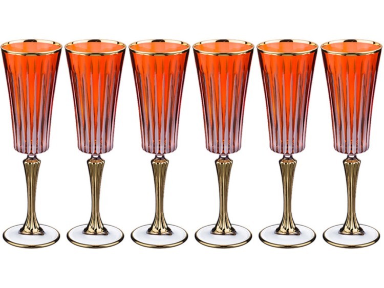 Набор бокалов для шампанского из 6 шт. 180 мл. высота=24 см. SAME (103-532)