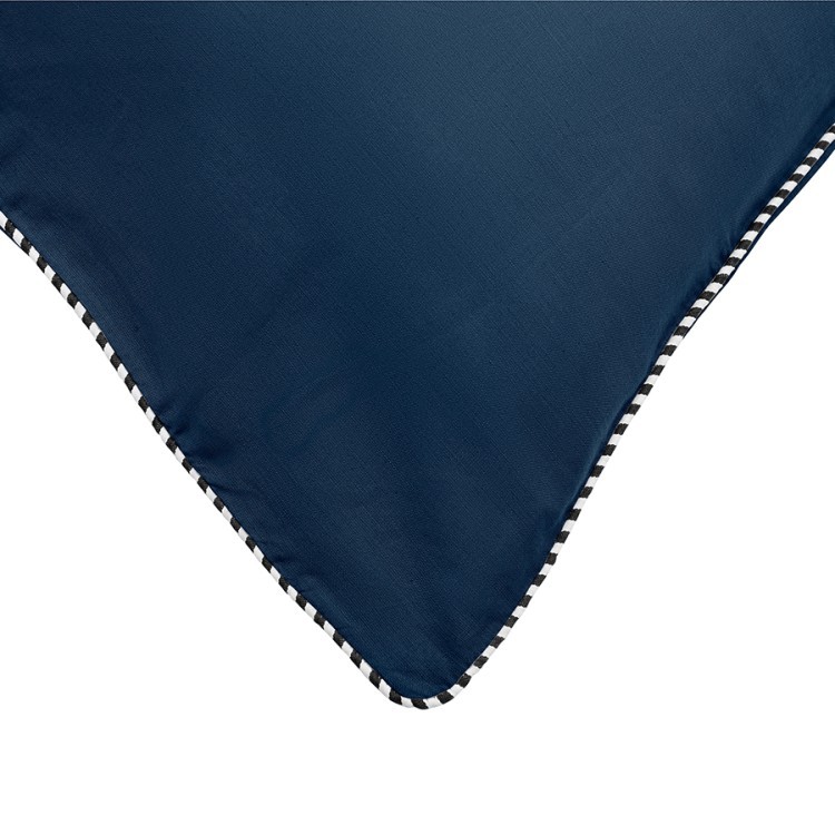 Набор из двух наволочек темно-синего цвета с контрастным кантом из коллекции essential, 70х70 см (73734)