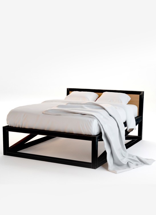 Дизайнерская двуспальная кровать "industrial" ETG153/14-ET