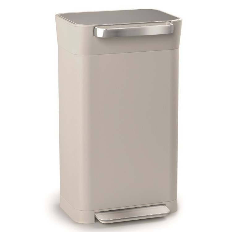 Контейнер для мусора с прессом titan 30 л серый (62318)