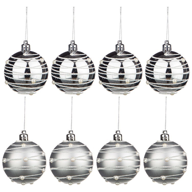Набор елочных шаров из 8 шт.коллекция "silver dream" диаметр=6 см Lefard (858-137)