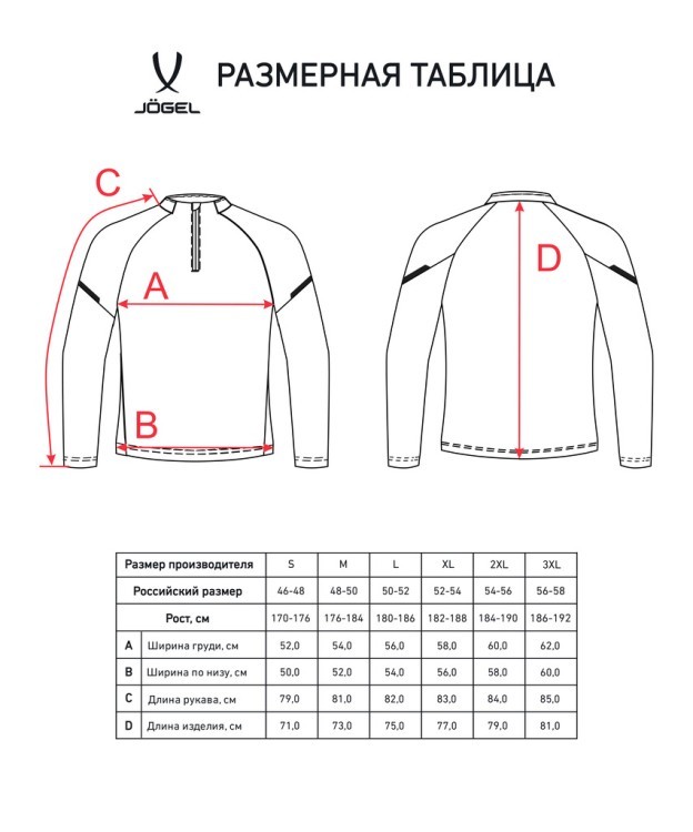 Джемпер тренировочный JÖGEL CAMP 2 Training Top, красный (2112375) Джемпер тренировочный JÖGEL CAMP 2 Training Top, красный (2112375)