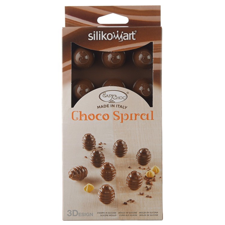 Форма для приготовления конфет choco spiral силиконовая (70184)