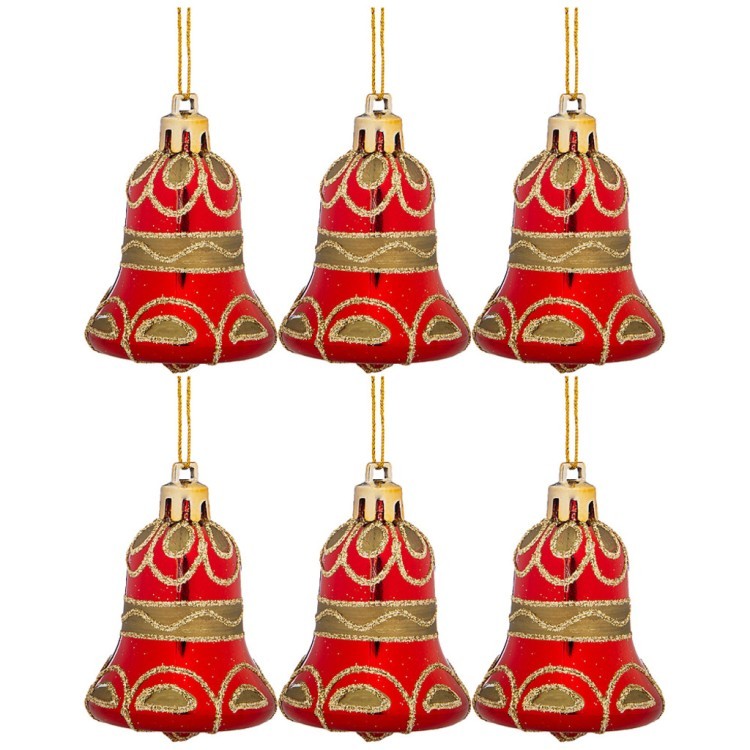 Декоративное изделие:набор колокольчиков из 6 шт.высота=6 см (кор=150наб.) Lefard (858-104)