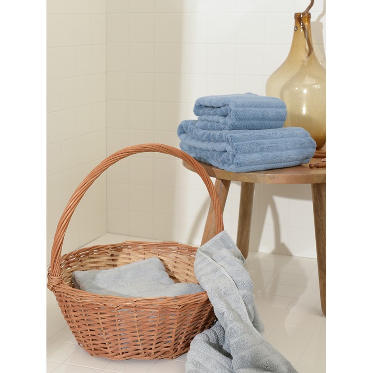 Полотенце для рук waves серого цвета из коллекции essential, 50х90 см (70644)