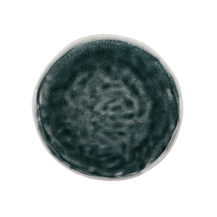 Тарелка E667-P-08172/28.5CM, 28.5 см, каменная керамика, white, green, ROOMERS TABLEWARE