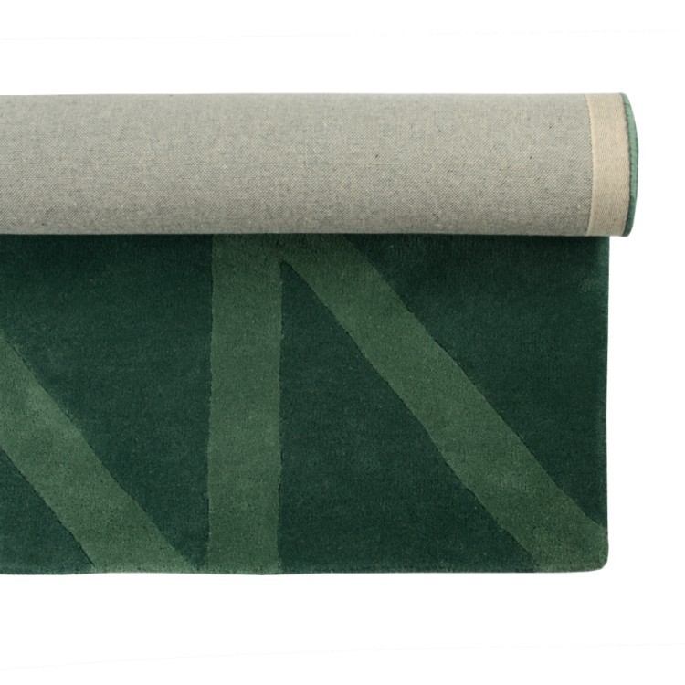 Ковер шерстяной ручной работы geometric dance зеленого цвета, 160х230 см (63180)