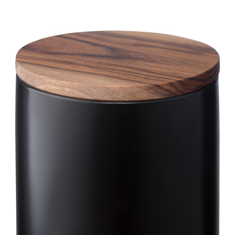 Банка для хранения керамическая, 750 мл, черная (73496) Банка для хранения керамическая, 750 мл, черная (73496)