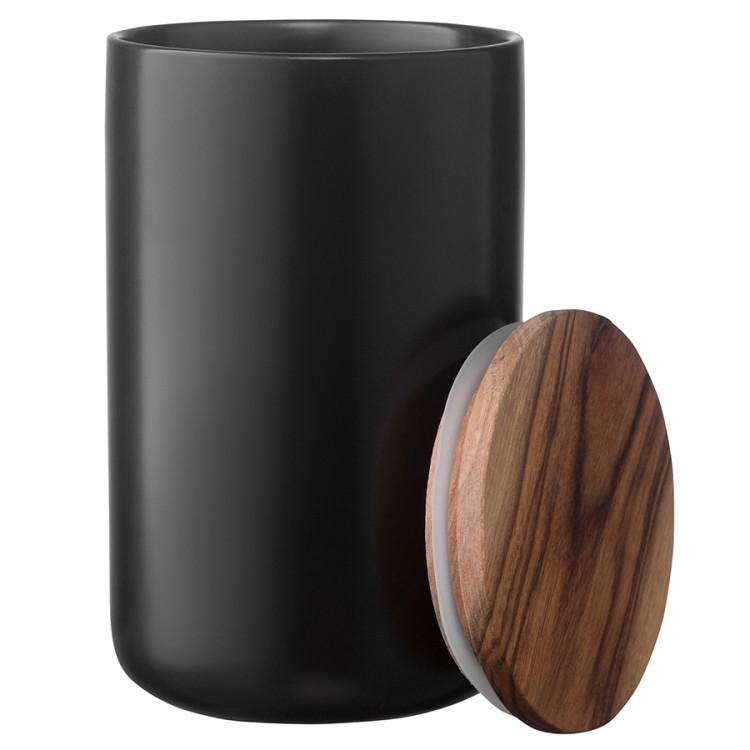 Банка для хранения керамическая, 750 мл, черная (73496) Банка для хранения керамическая, 750 мл, черная (73496)