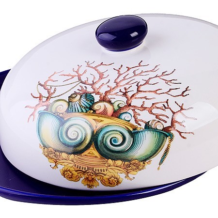 Блюдо д/блинов с крышкой 23,8х23,8х9,7см 2пр Страна чудес дол LR (30818)