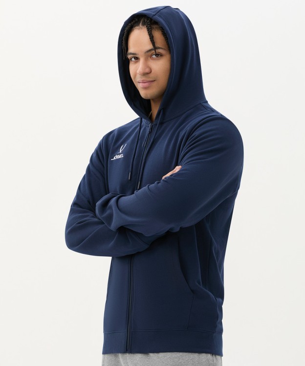 Худи на молнии JÖGEL ESSENTIAL Cotton FZ Hoodie, темно-синий (2121892)