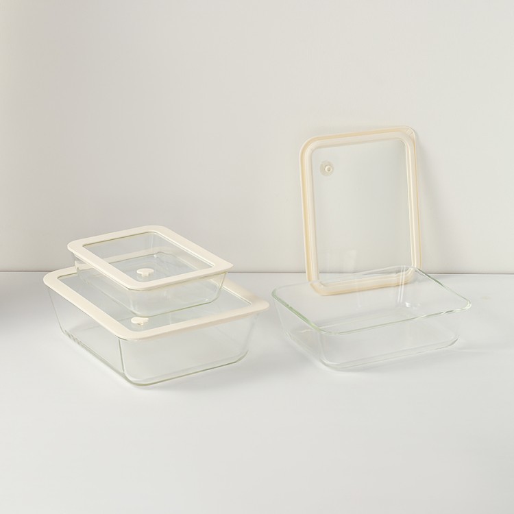 Контейнер для запекания и хранения с вакуумным эффектом vacuum glass, 1,4 л, молочный (78842)