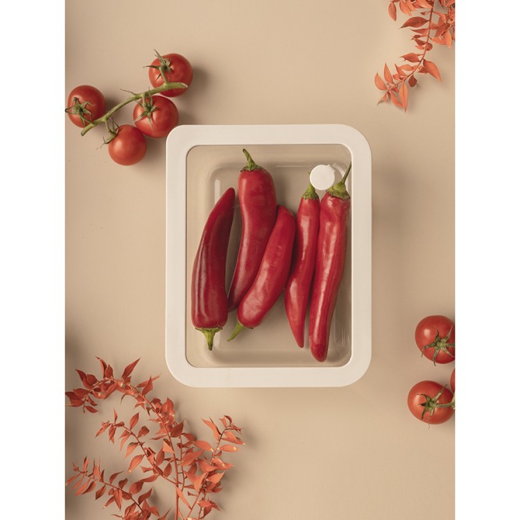 Контейнер для запекания и хранения с вакуумным эффектом vacuum glass, 1,4 л, молочный (78842)