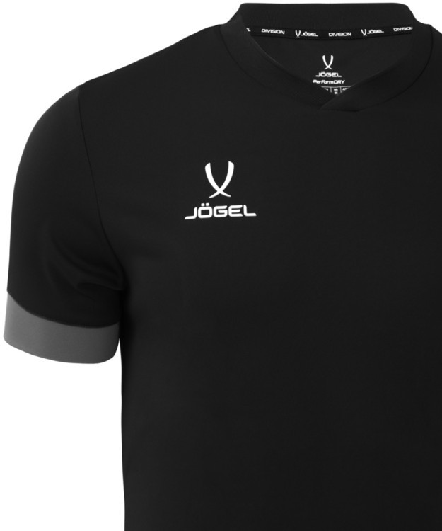 Футболка игровая JOGEL DIVISION PerFormDRY Union Jersey, черный/темно-серый/белый (1751627)