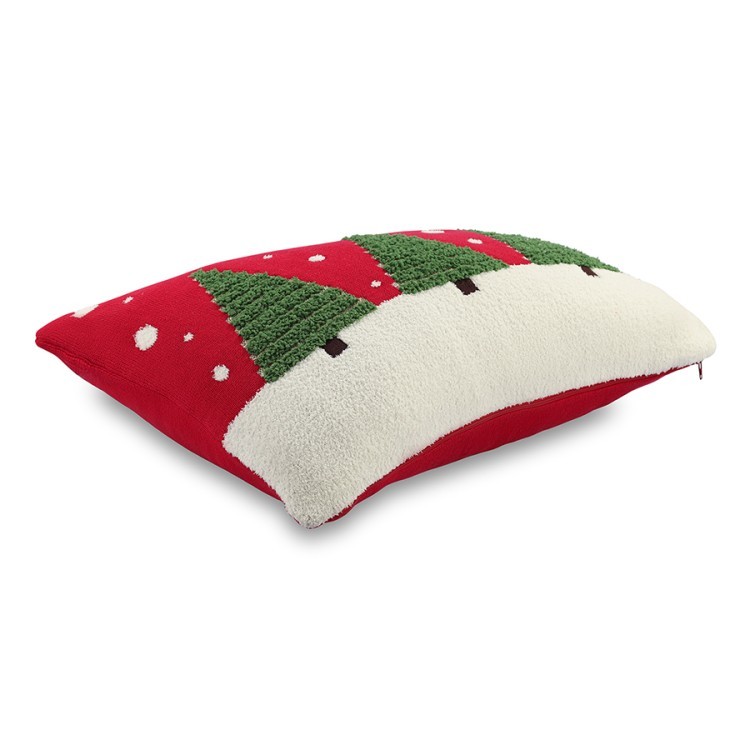 Подушка вязаная с новогодним рисунком festive wood из коллекции new year essential, 40x60 см (79348)