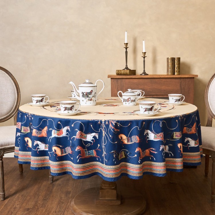 Скатерть круглая "passage" 190см ,бежевый, 100% хлопок,твил,пропитка Lefard (850-758-25)