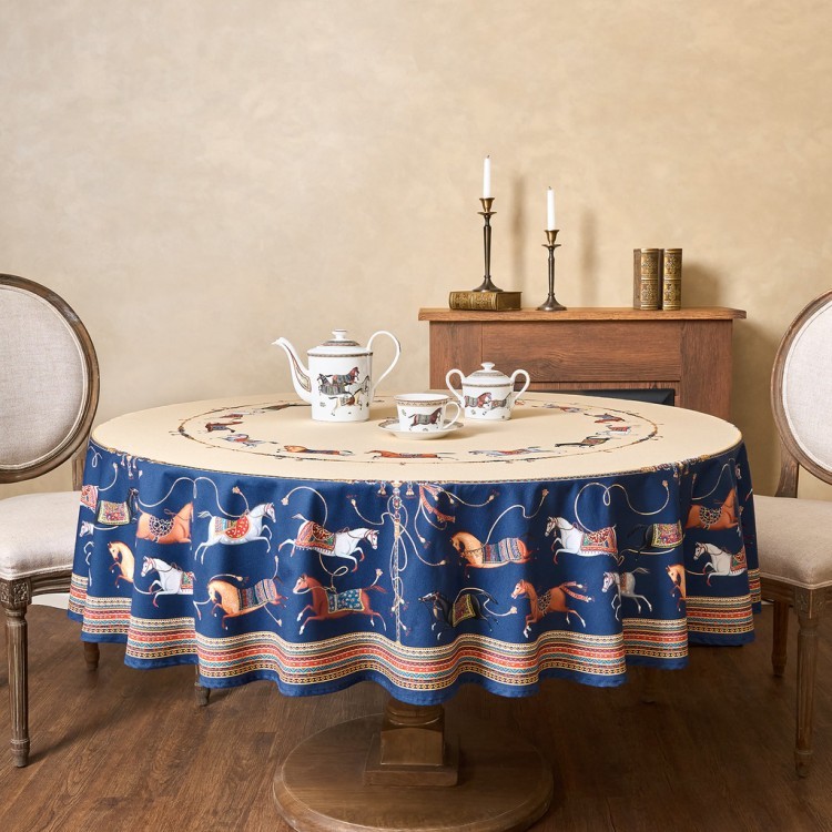 Скатерть круглая "passage" 190см ,бежевый, 100% хлопок,твил,пропитка Lefard (850-758-25)