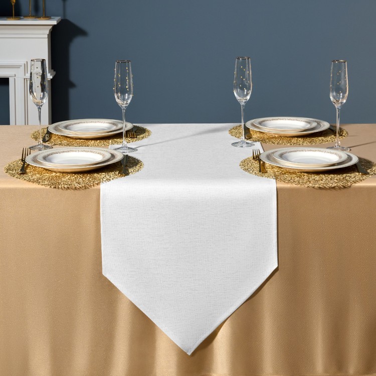 Дорожка на стол 45х150 cm  "феерия. серебро", цвет: белый, tm lefard, полиэстер 100% Lefard (986-004-3)