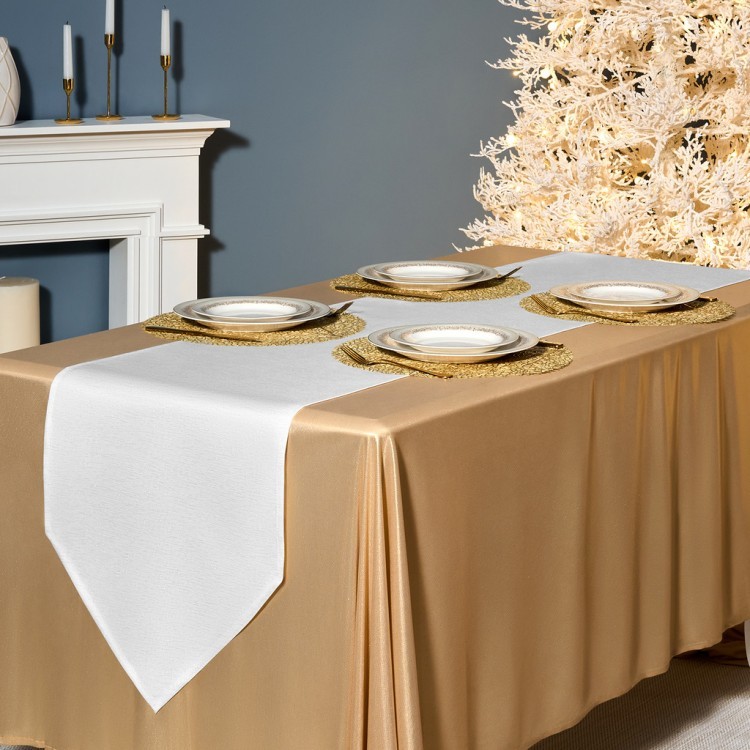 Дорожка на стол 45х150 cm  "феерия. серебро", цвет: белый, tm lefard, полиэстер 100% Lefard (986-004-3)