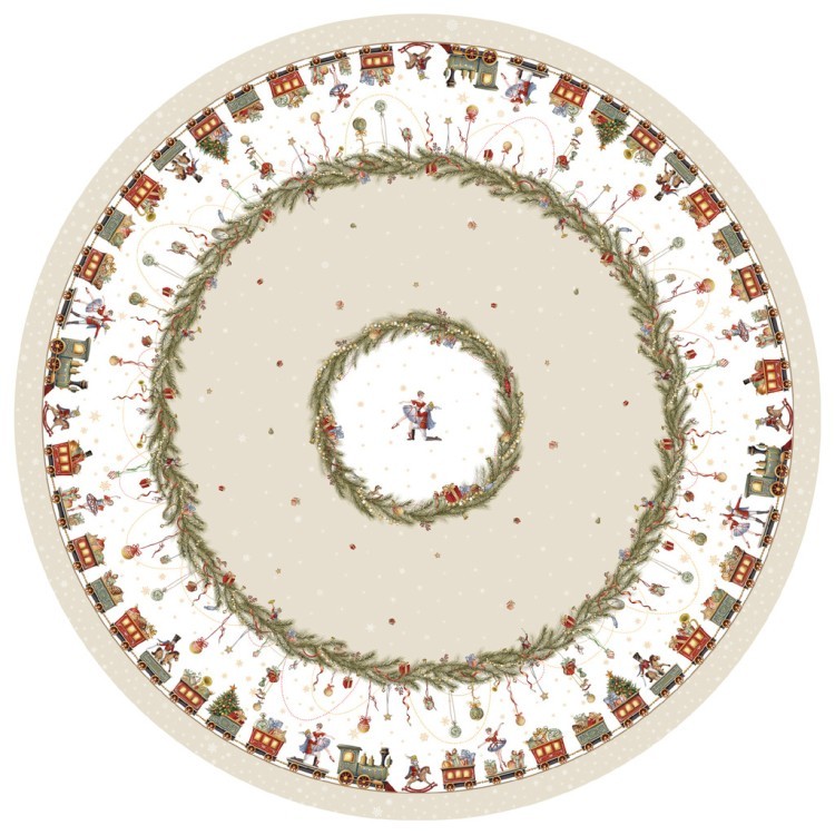 Скатерть  d185 cm круглая, "щелкунчик" цвет: бежевый, tm lefard, полиэстер 100% Lefard (986-002-25)