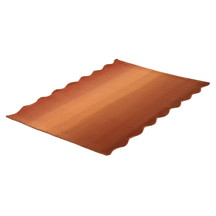 Ковер из шерсти over horizon терракотового цвета из коллекции trendy ruffles (79359)