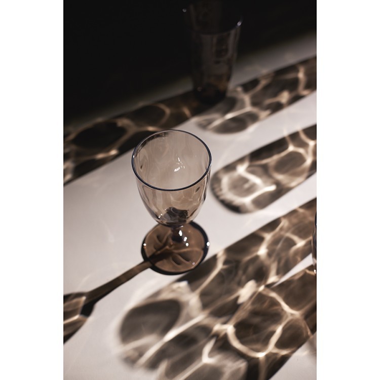 Набор бокалов из акрила hollow для вина, 430 мл, серо-коричневый, 4 шт. (77572)