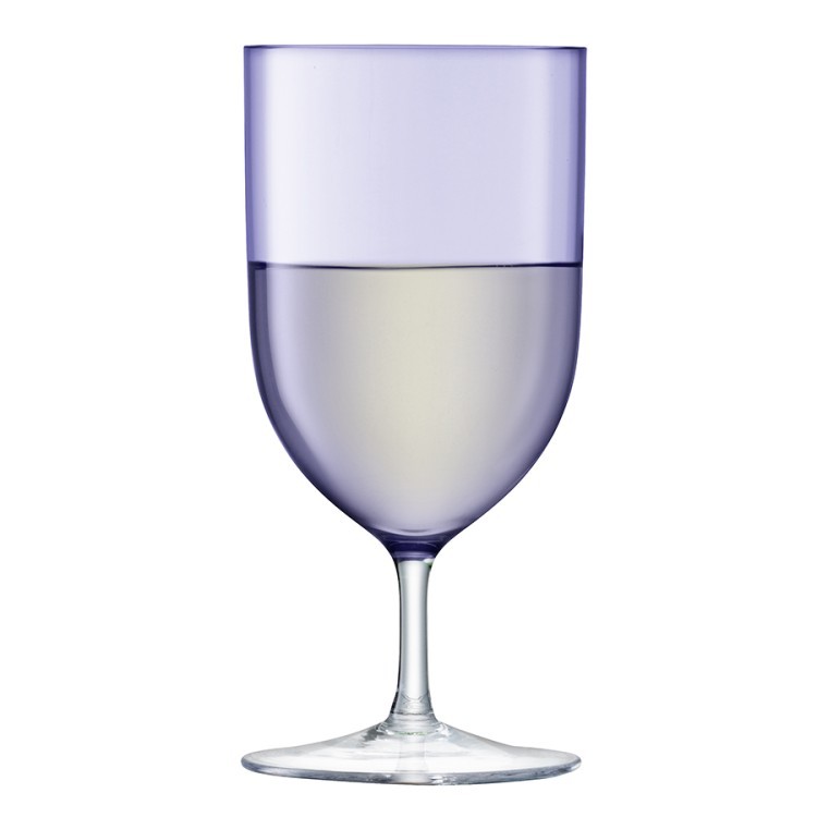 Набор из 2 бокалов для воды и вина hint 400 мл фиолетовый (61318)