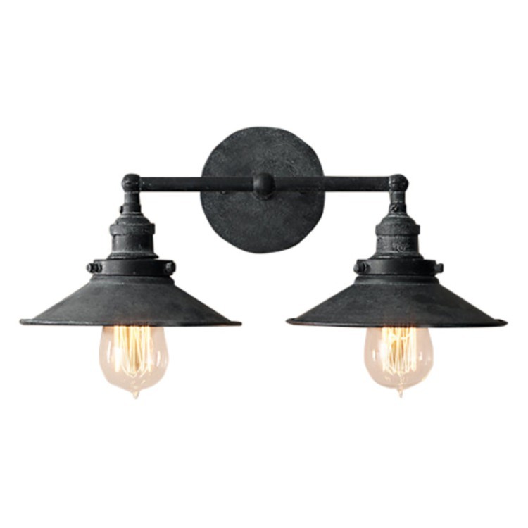 Бра Скон Дабл DTL9104, металл, Antique grey, RESTORATION HARDWARE